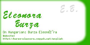 eleonora burza business card